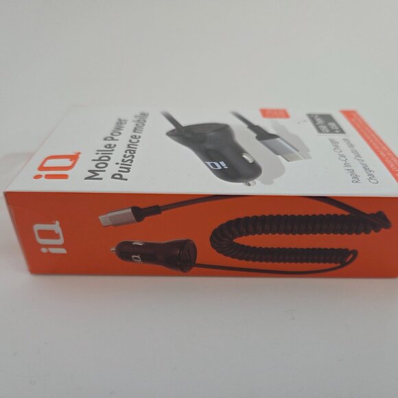 iQ USB-C Car Charger + USB Port, 3A/4A Max, 1.2 m - Picture 3 of 4